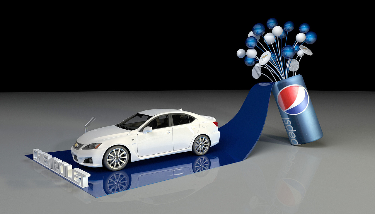 Chevrolet 單車裝置設(shè)計（圖ZNzg3NTY5NTI=） - 展陳設(shè)計 - 站酷設(shè)計師poppindx原創(chuàng)素材 - 站酷ZCOOL