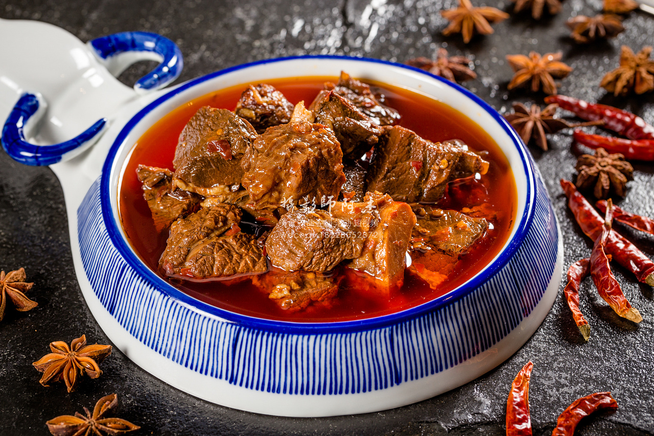 重庆牢记耙牛肉菜品环境拍摄