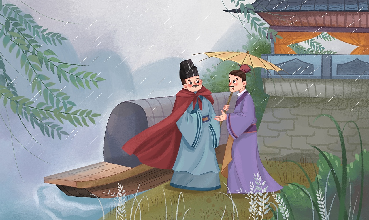 古风儿插《古诗词》（图ZMjc1MzQxMDEy） - 绘本 - 站酷设计师儿插工作室原创素材 - 站酷ZCOOL