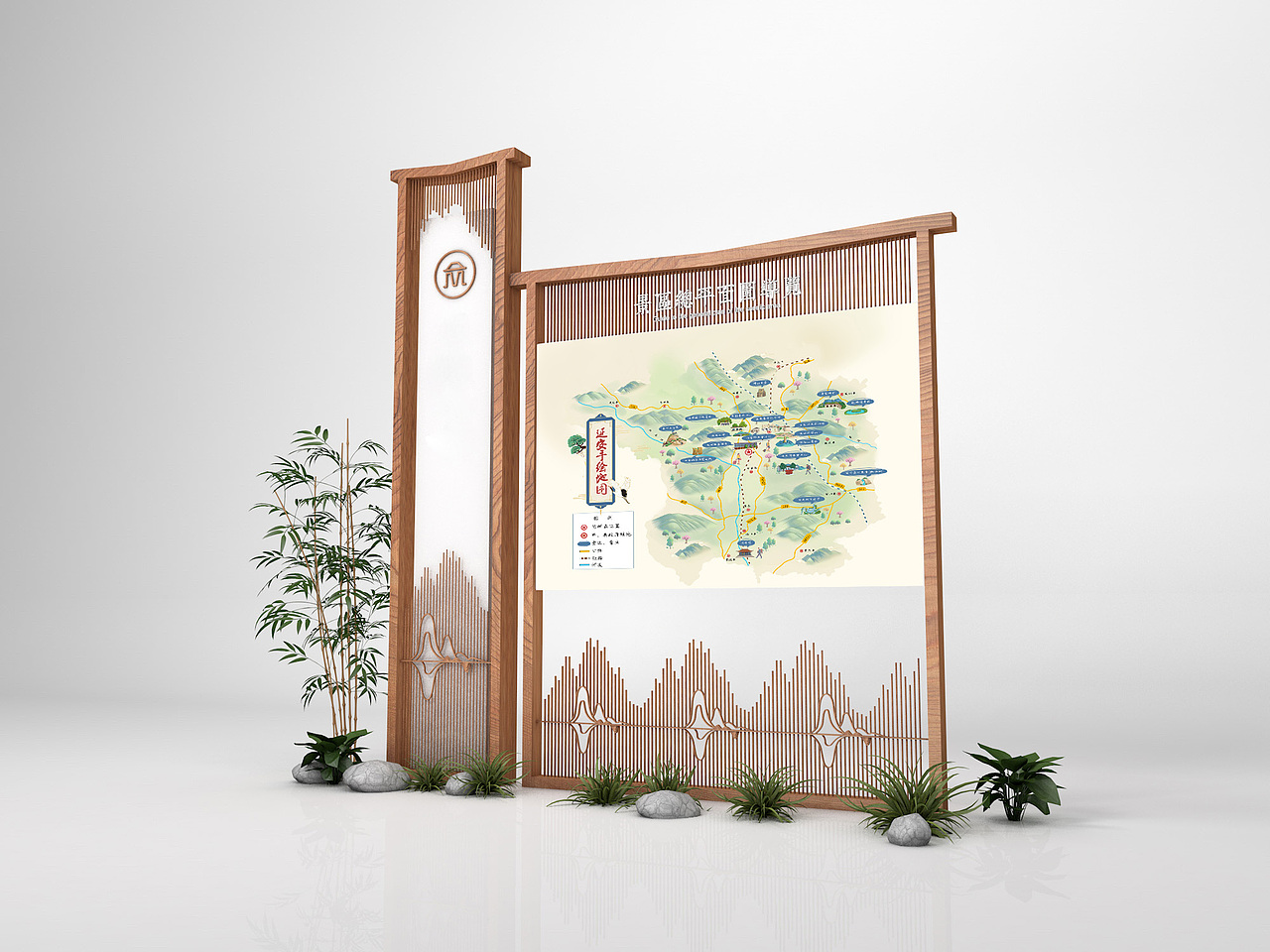 延安全域旅游红色景区景点导览定制导视图设计定制