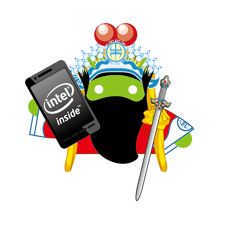 intel安卓小人创意扑克人物设计上