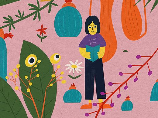 植物园（个人主页-ZNTE2MTExMjA=） - 艺术插画 - 站酷设计师三一丁原创素材 - 站酷ZCOOL