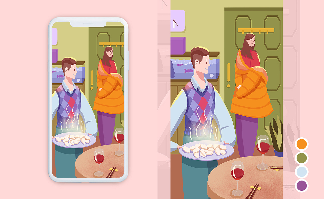 节气运营插画小结（图ZMjgwMzAzNjQw） - 创作习作 - 站酷设计师三点水pp原创素材 - 站酷ZCOOL