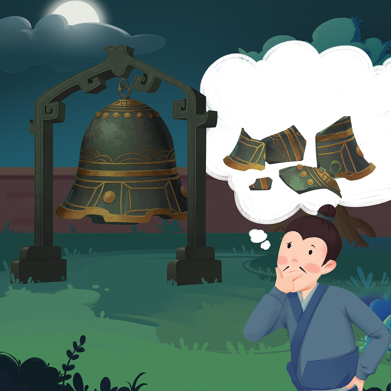 儿童插画《寓言故事》