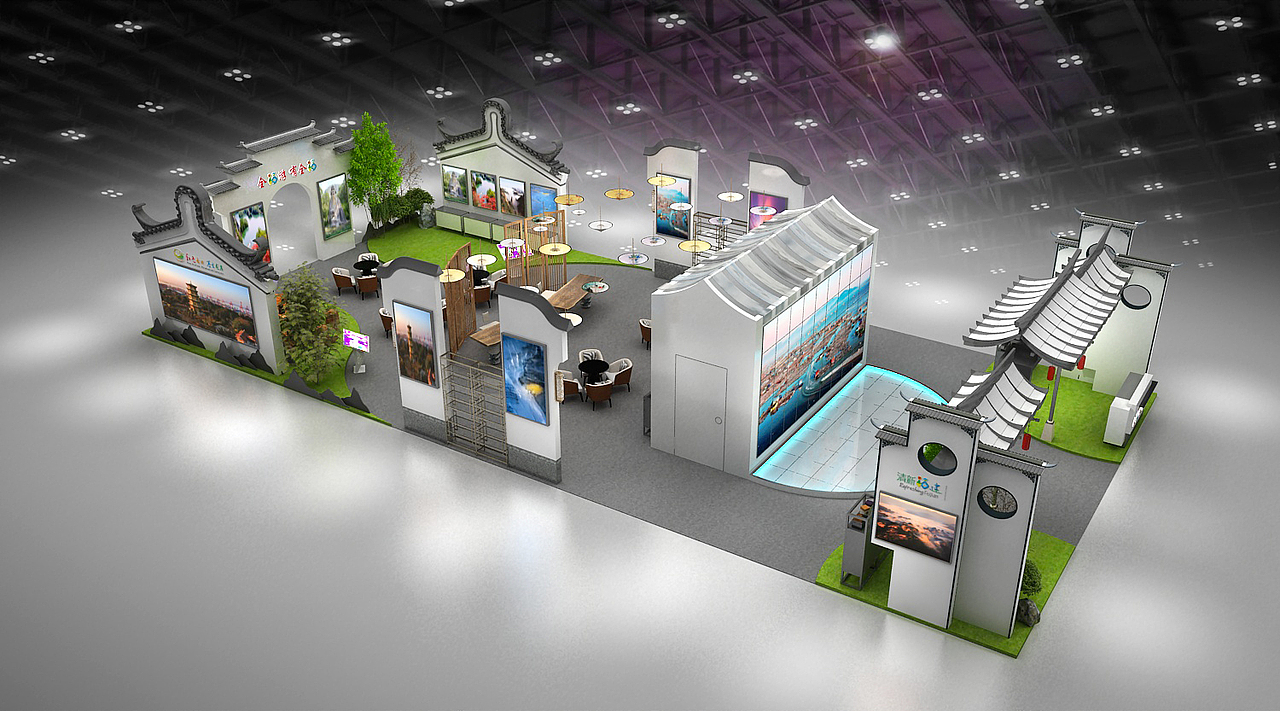 福建旅游展位设计3D效果图，当地文化展示设计（图ZMjI4MzU0NzMy） - 场景 - 站酷设计师3D设计师NG男原创素材 - 站酷ZCOOL