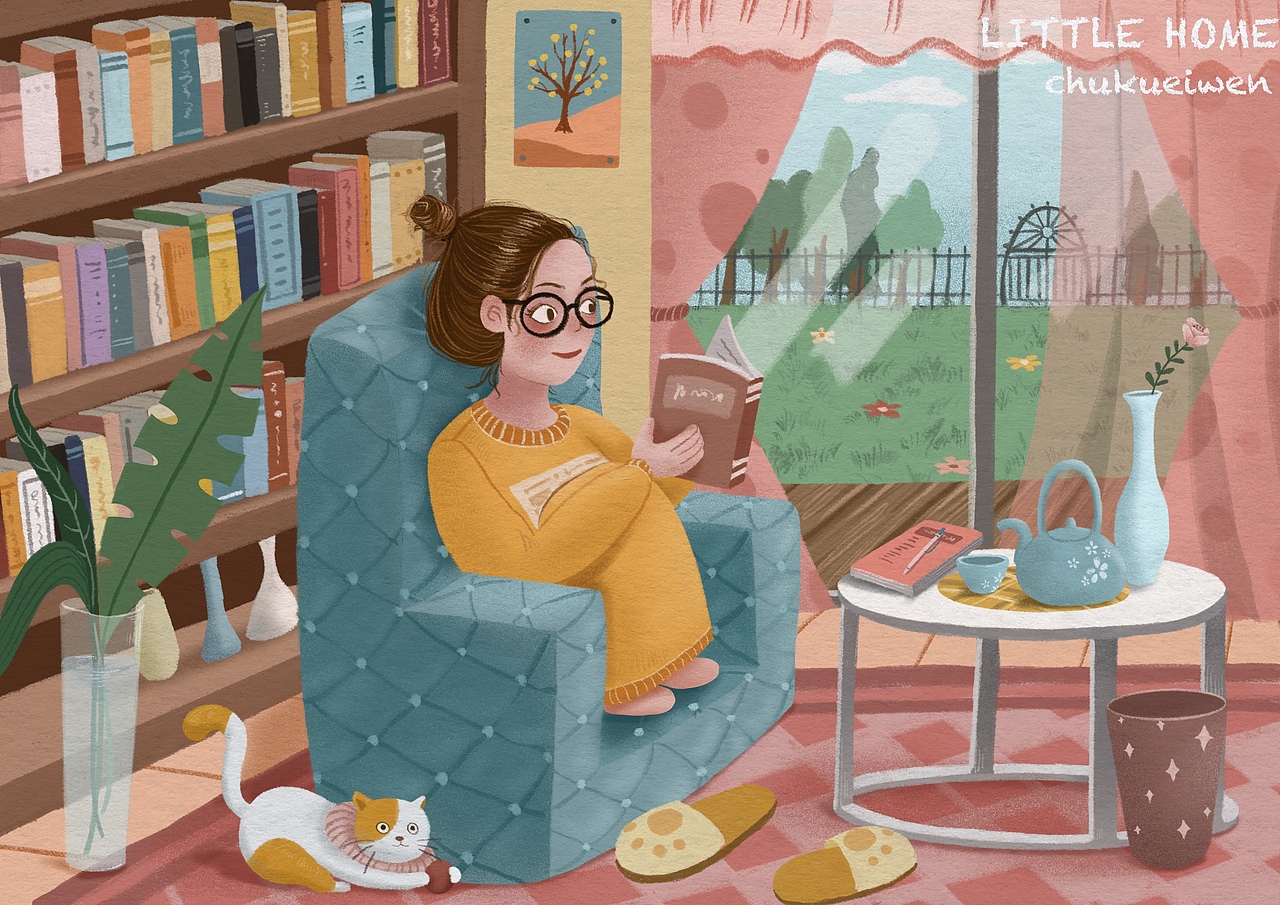 《宅家日记系列插画》（图ZMjA3MDY4NzE2） - 儿童插画 - 站酷设计师chukueiwen原创素材 - 站酷ZCOOL