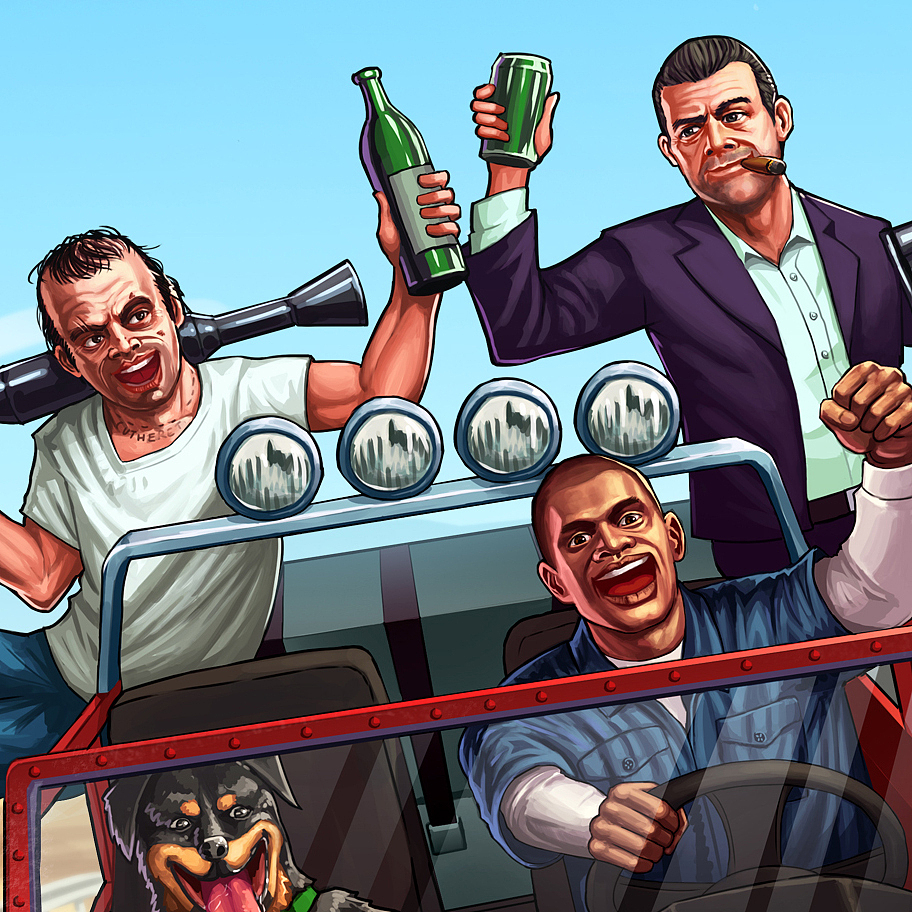 手把手教你画gta5风格同人图