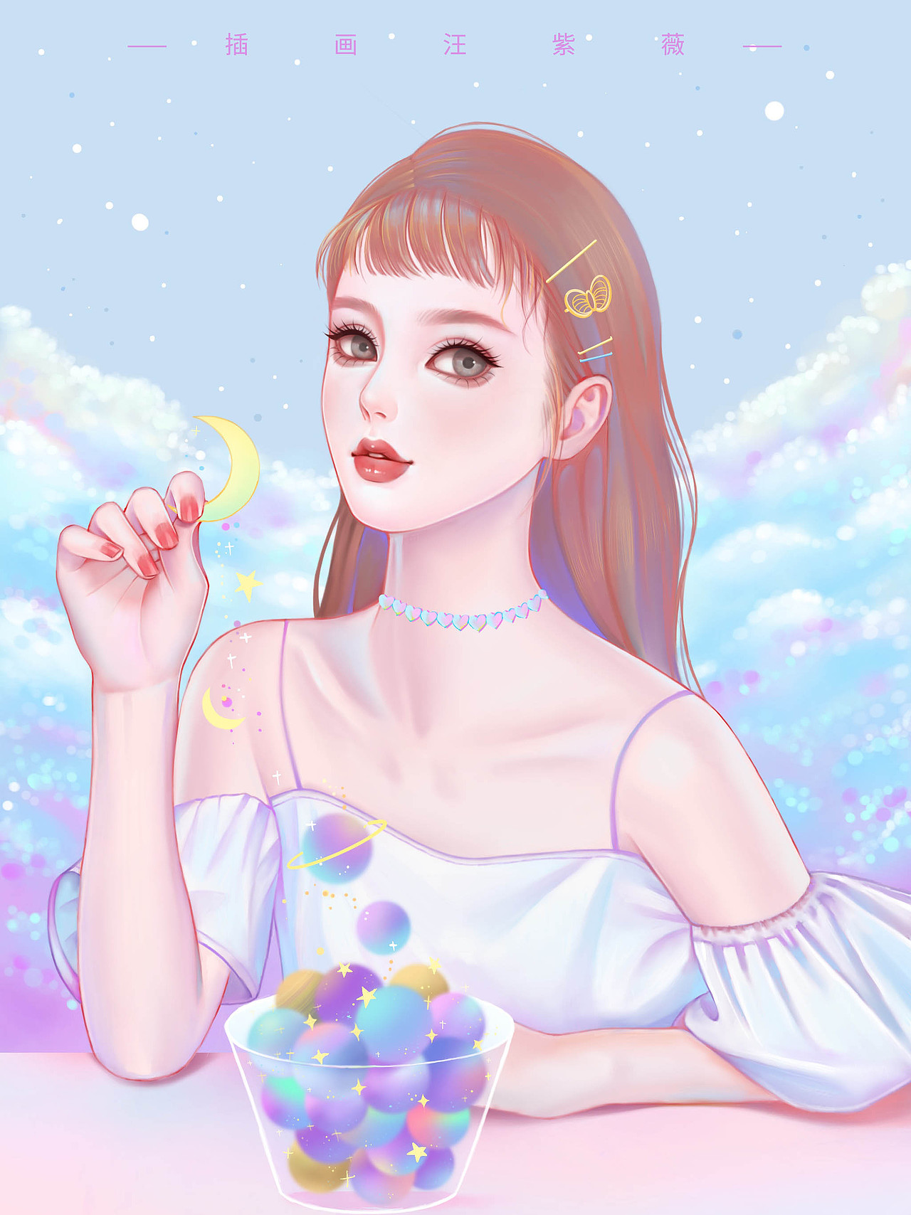 糖果女孩|插画|商业插画|插画汪紫薇_原创作品-站酷zcool