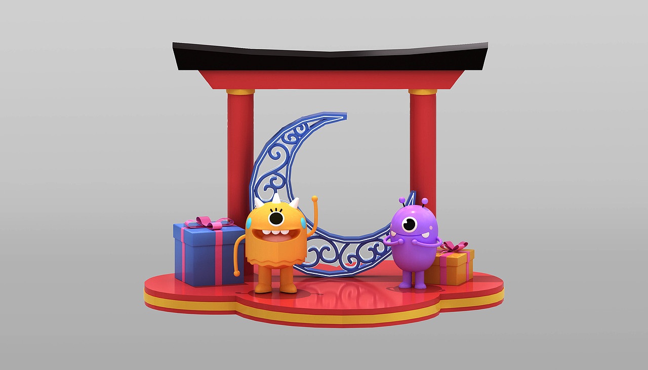 Monster Party | 合生汇开业美陈（图ZMzEzOTExODQ4） - 其他三维 - 站酷设计师_MiYA__原创素材 - 站酷ZCOOL