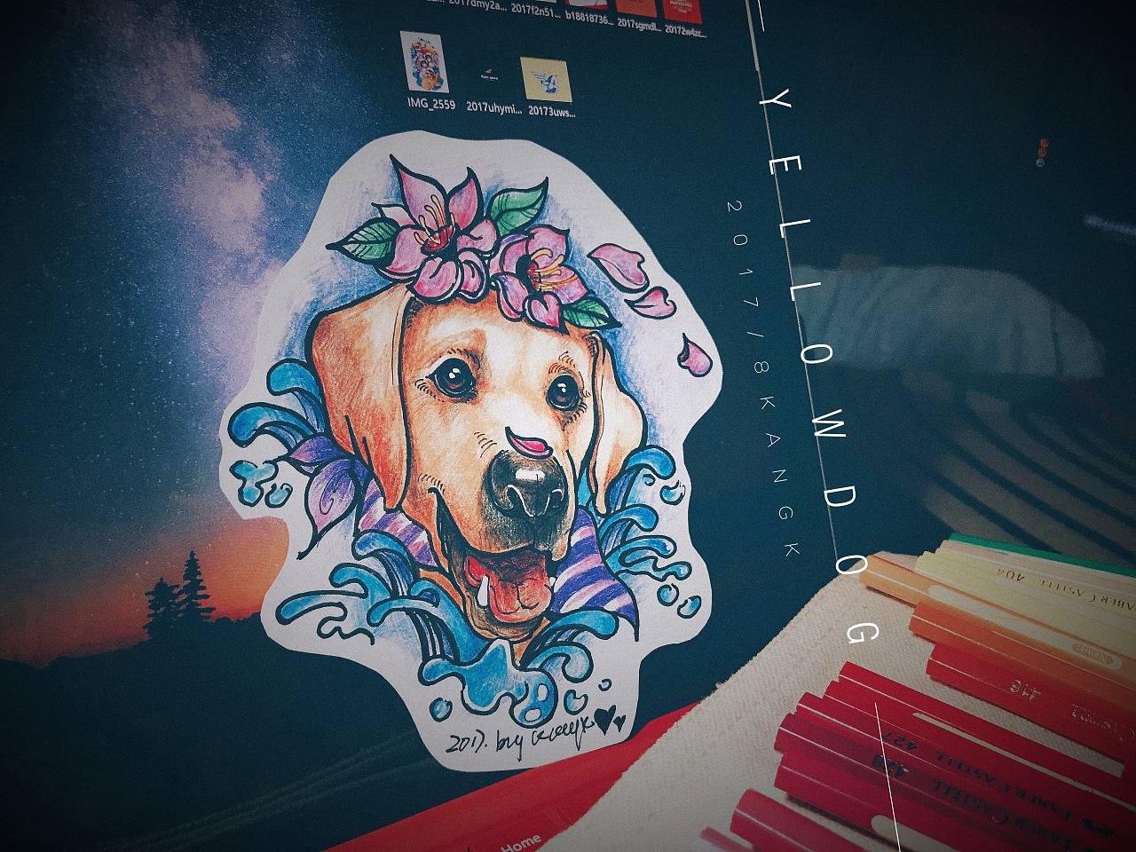 康康原创纹身手稿-宝贝狗狗作品集合