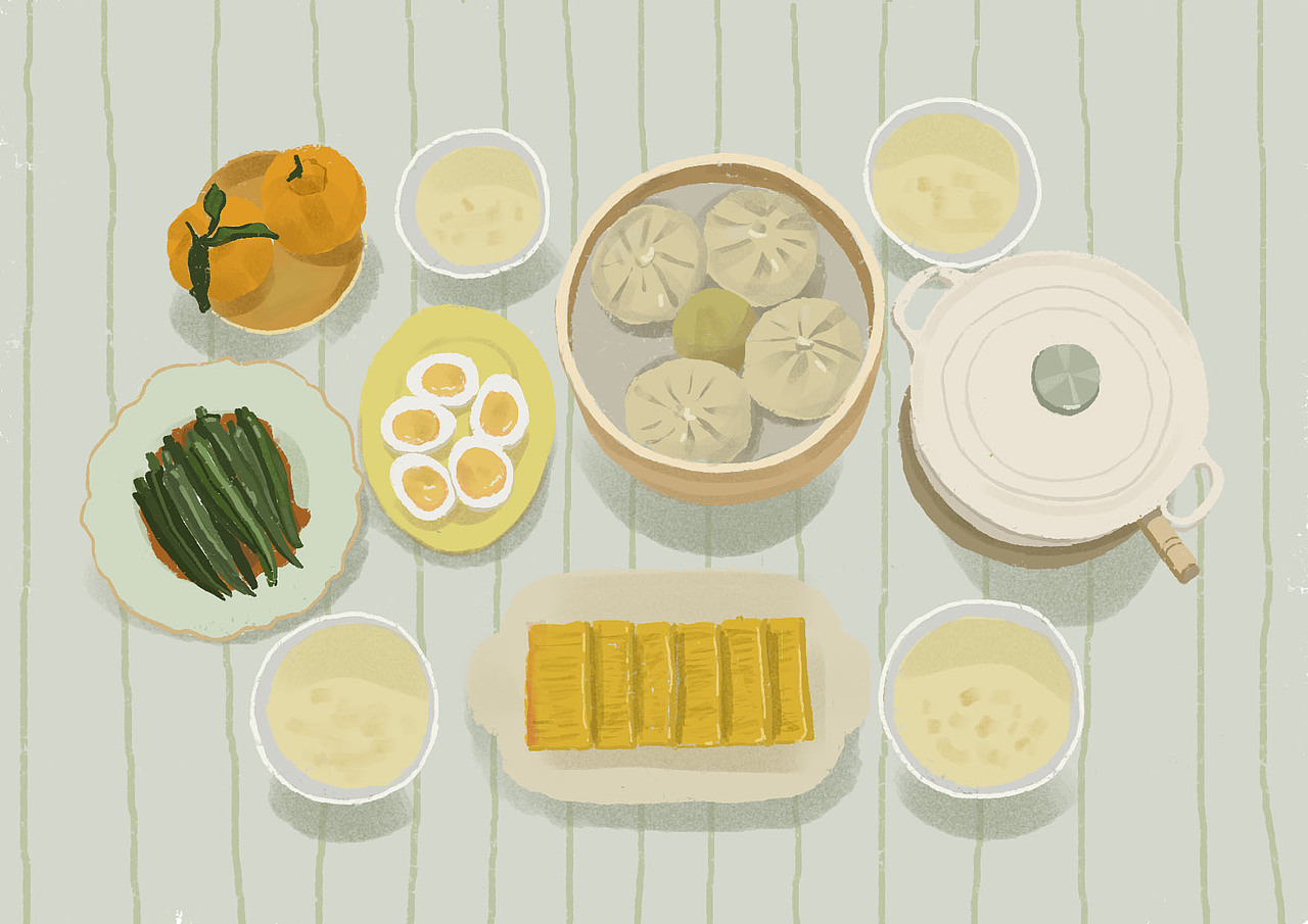 四人食（图ZODA2NTM1MDg=） - 创作习作 - 站酷设计师孔孔art原创素材 - 站酷ZCOOL
