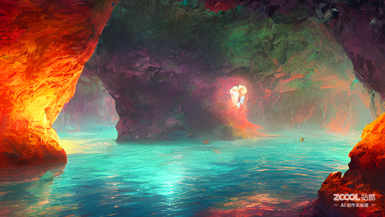 #AI创作实验室#地下洞穴