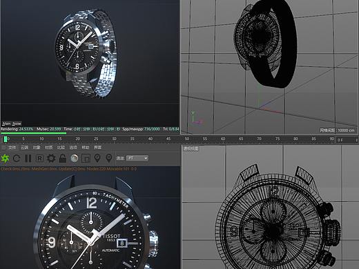 C4D天梭表建模渲染+排版配色练习
