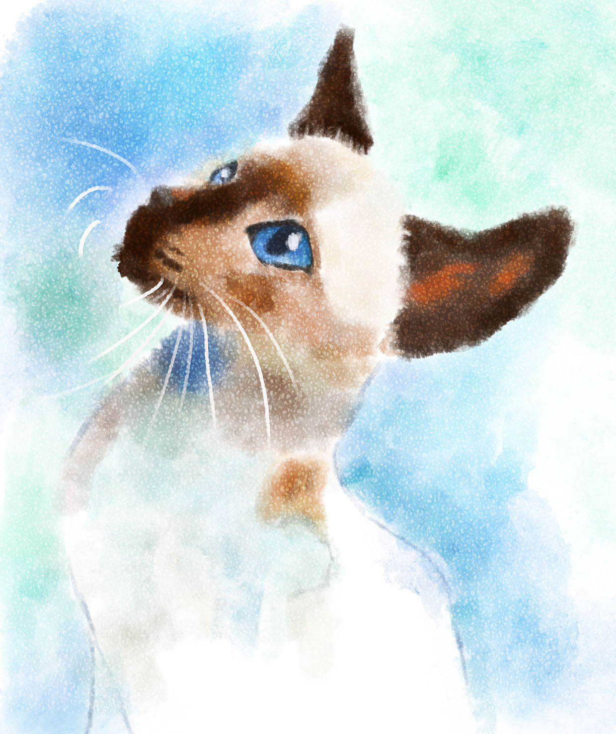 水彩猫（图ZMTA5MTYxNzk2） - 创作习作 - 站酷设计师柳么依依原创素材 - 站酷ZCOOL