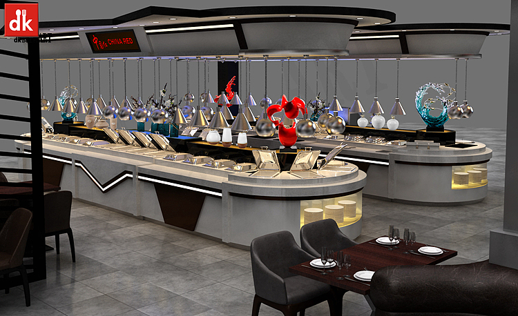 深圳迪克自助餐台餐厅设备厂家直销 自助餐厅设计配套