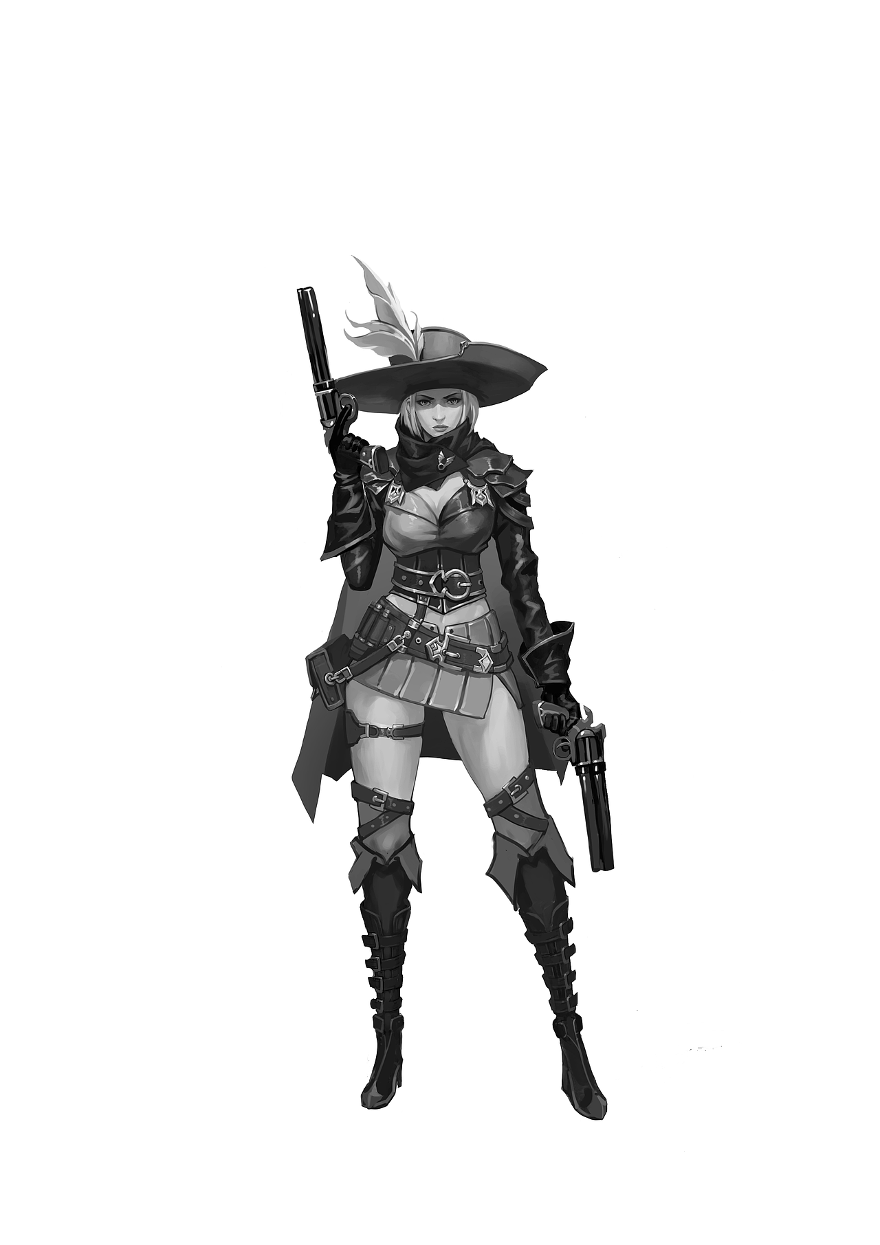 一日设计-女卫兵队长（图ZMTg0NTk2MTQw） - 游戏原画 - 站酷设计师四时菘蓝原创素材 - 站酷ZCOOL