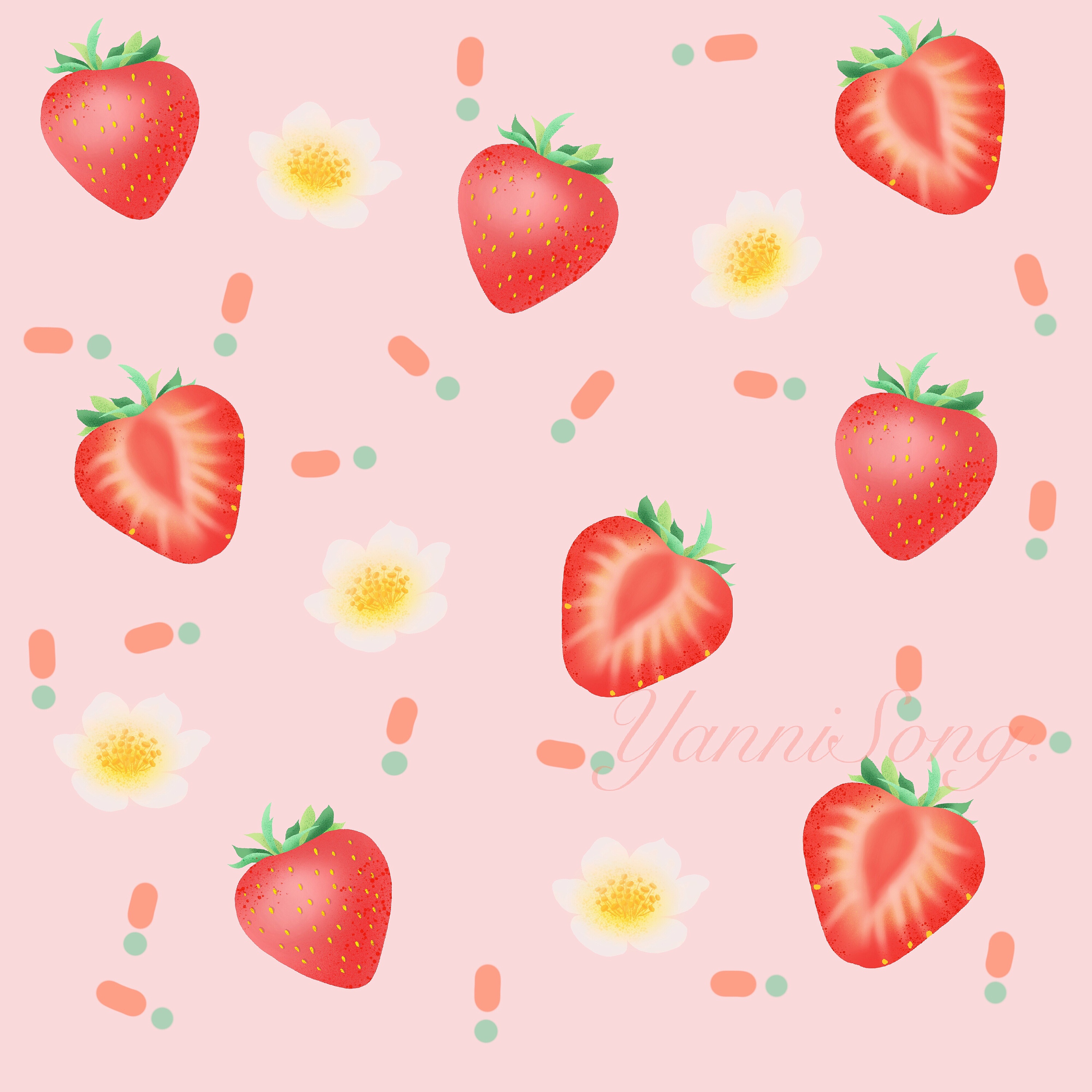 清新酸甜小草莓高清原图下载,清新酸甜小草莓,图片 - IOS桌面