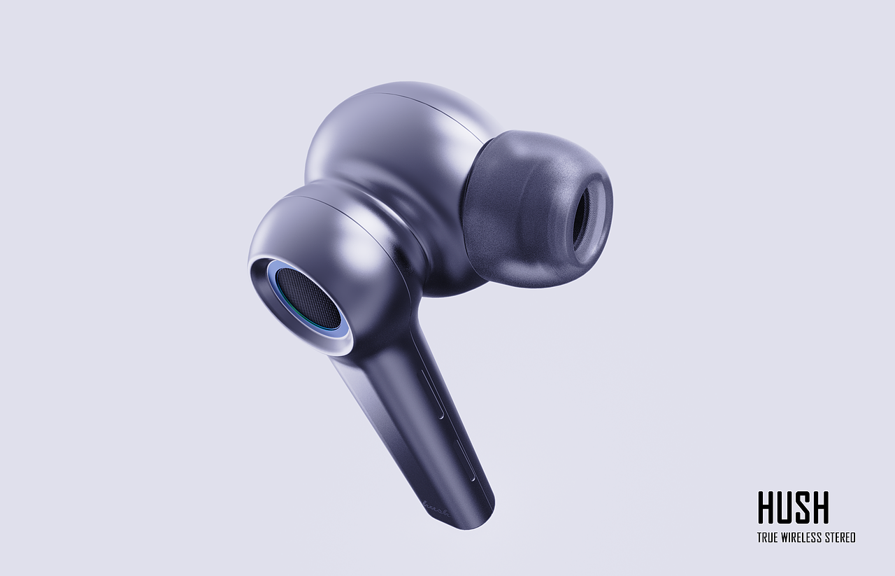 HUSH True Wireless Stereo 无线耳机（图ZMjI3NDI5Mzky） - 电子产品 - 站酷设计师sailleung原创素材 - 站酷ZCOOL