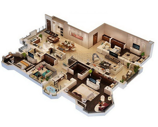 三维家配图/户型图/户型图渲染