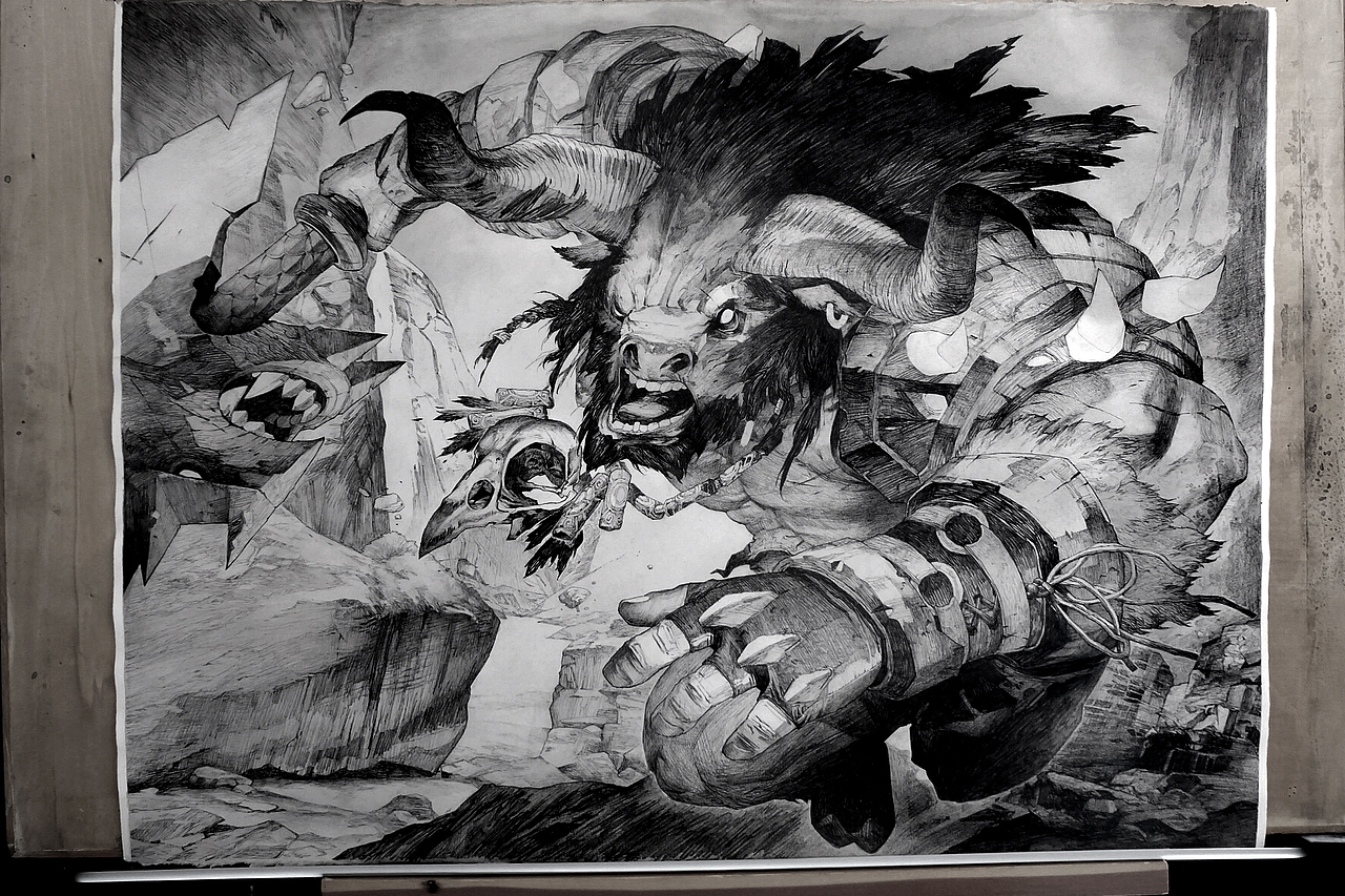 牛头人（图ZNTYyMTUyOTI=） - 商业插画 - 站酷设计师矩阵GTR原创素材 - 站酷ZCOOL