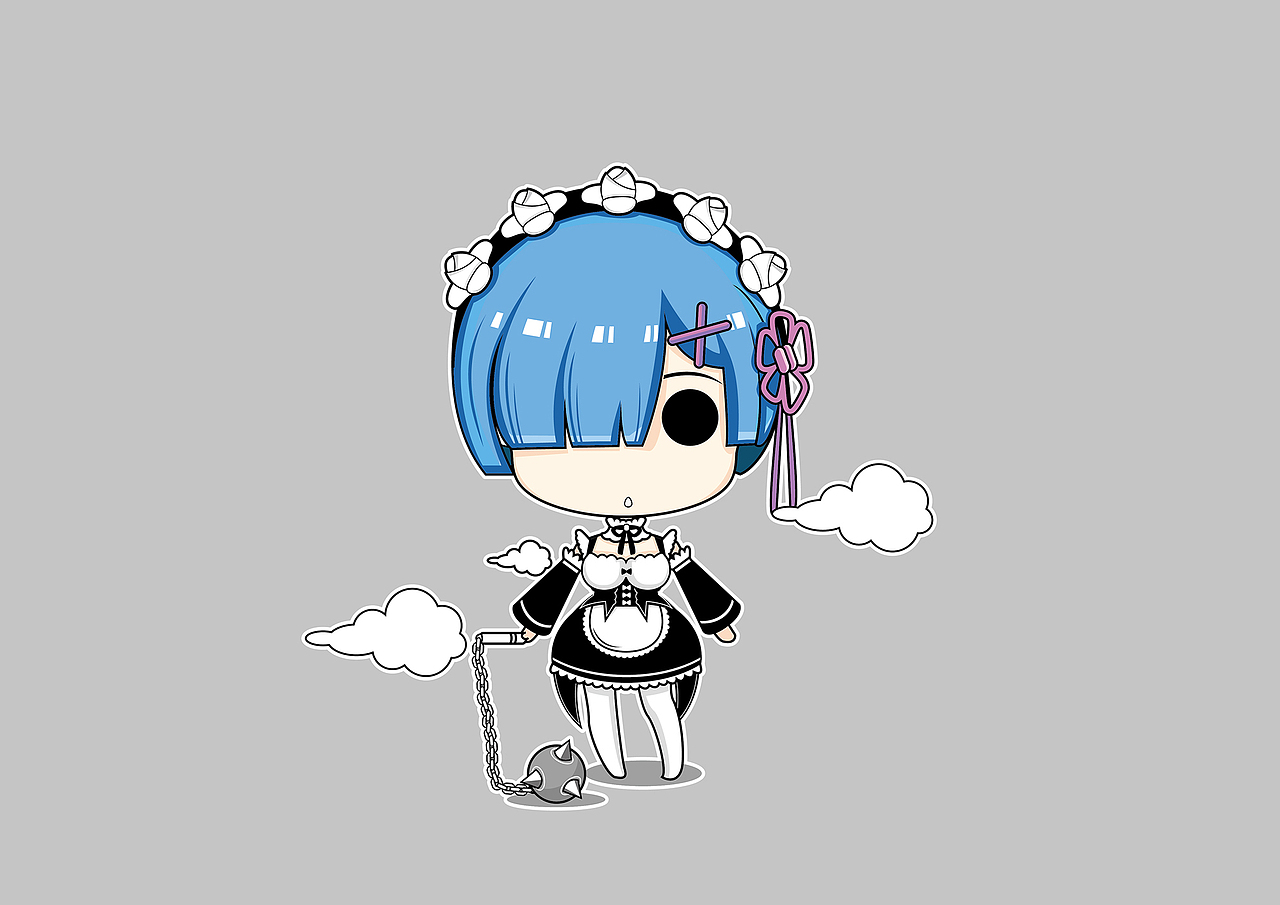 q版 蕾姆|插画|创作习作|林舜_原创作品-站酷zcool