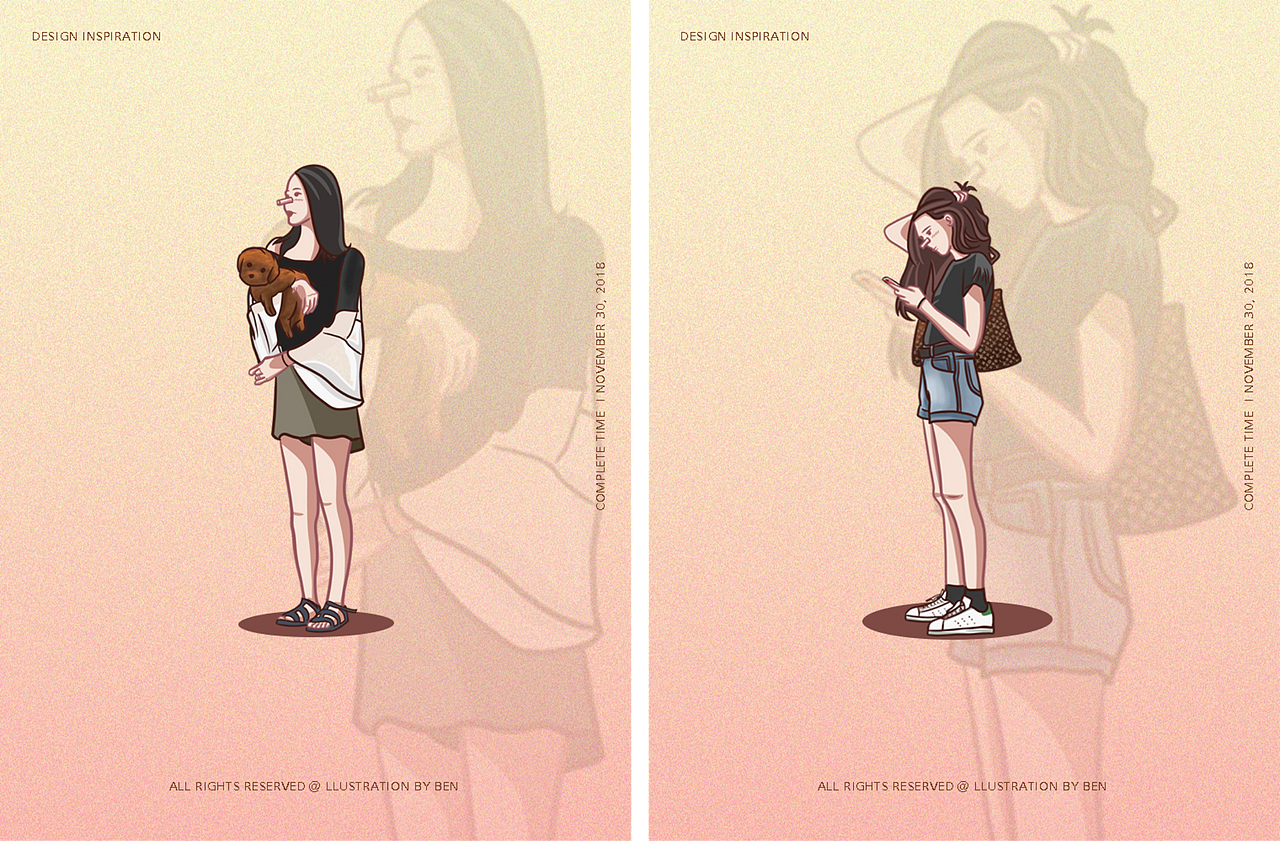 为什么我喝个奶茶要排三个小时？（图ZMTM3MzM1OTA4） - 商业插画 - 站酷设计师阿Ben同学原创素材 - 站酷ZCOOL