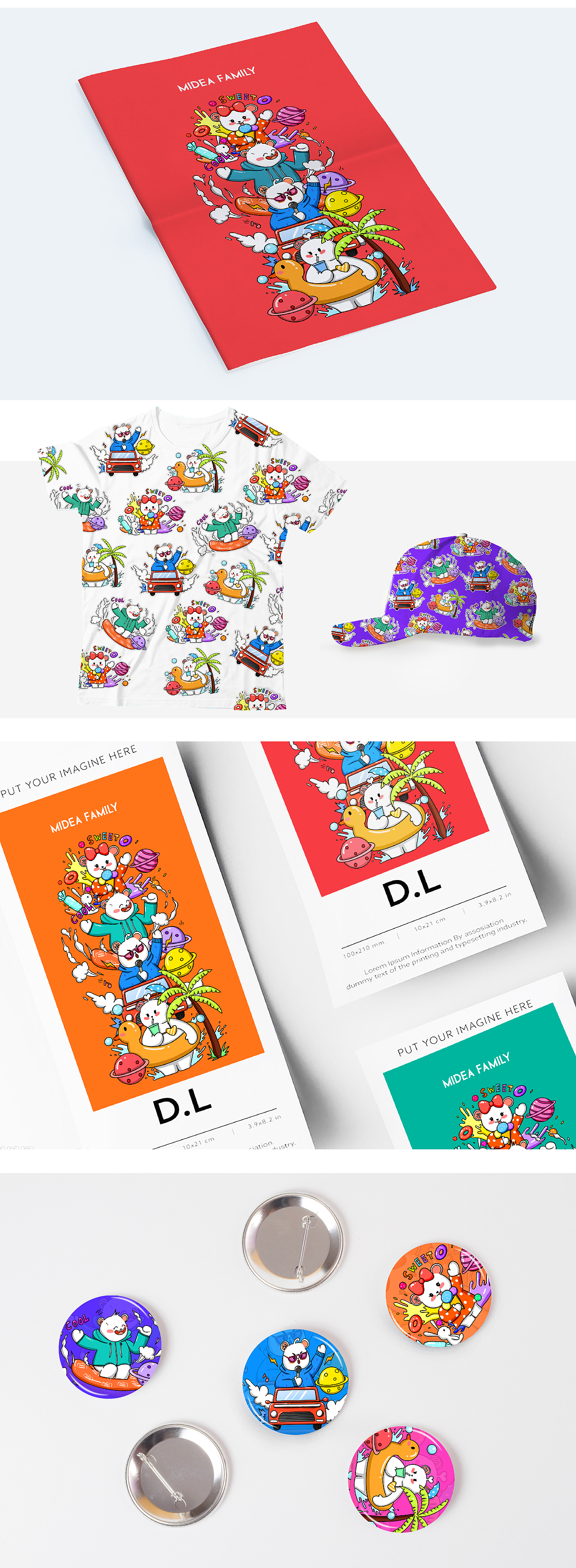 Midea Family Q版形象设计（图ZMTkwNTQ4MTQ0） - IP形象 - 站酷设计师蜜糖插画原创素材 - 站酷ZCOOL