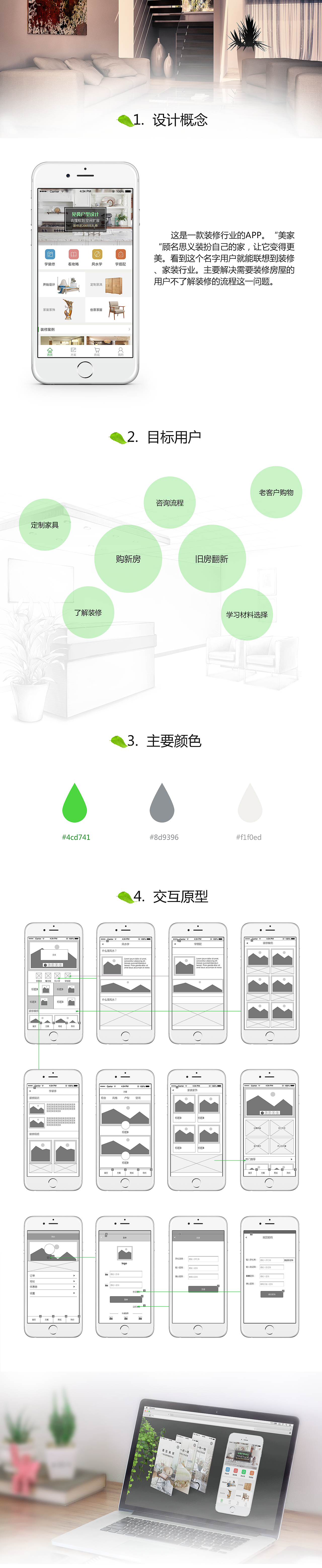 美家APP设计思路（图ZNzQ1MjYxMTI=） - 交互/UE - 站酷设计师一枝花花原创素材 - 站酷ZCOOL