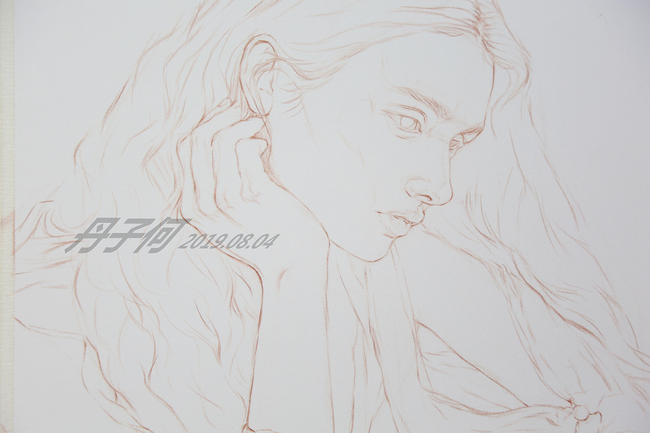 彩铅人物-《典雅》（内附视频）（图ZMTcyMzI5NDE2） - 绘画 - 站酷设计师丹子何原创素材 - 站酷ZCOOL