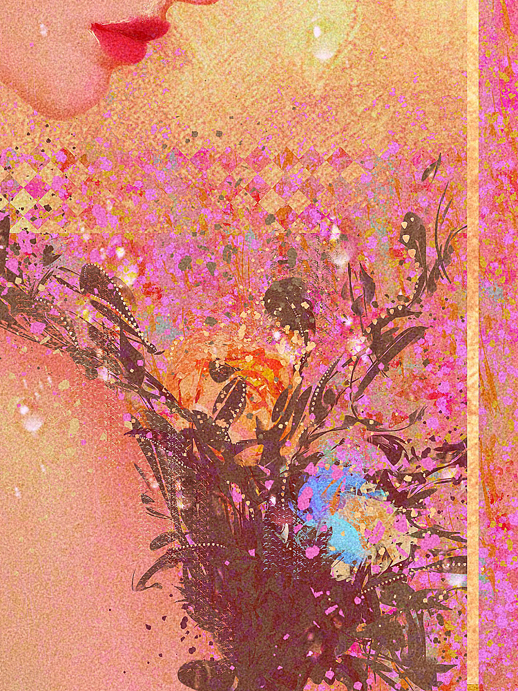 粉色的泪光与花（图ZMzg3MzE3ODA4） - 艺术插画 - 站酷设计师DISS澌原创素材 - 站酷ZCOOL