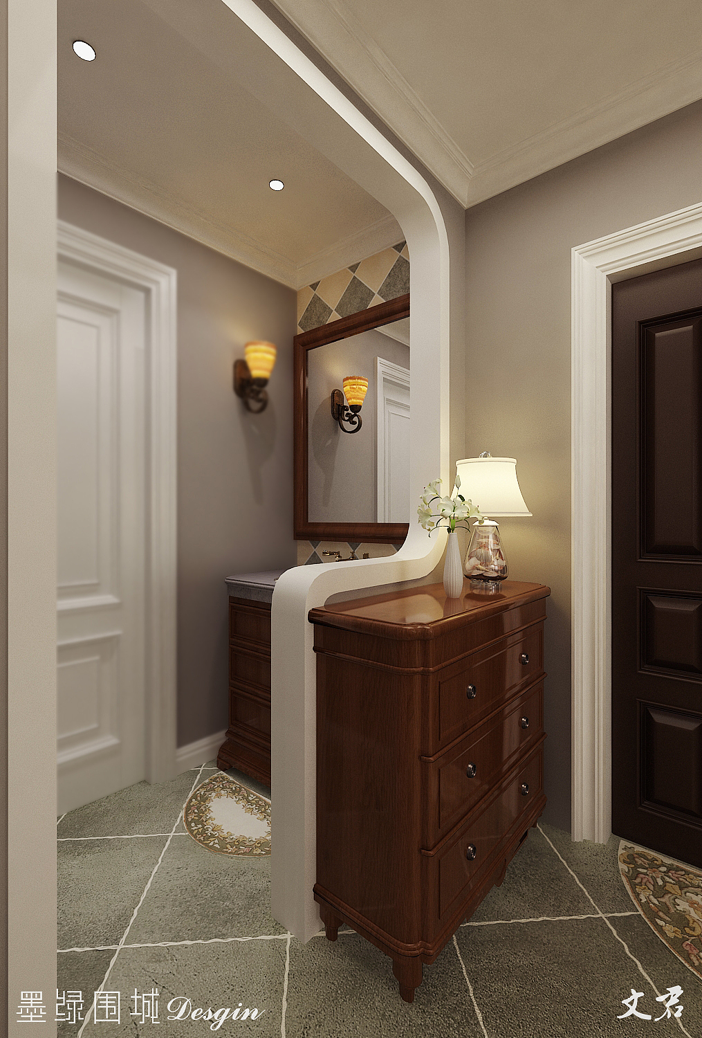 宏大山庄180平美式乡村（图ZMjI0NzM3MDU2） - 家装设计 - 站酷设计师L文君原创素材 - 站酷ZCOOL