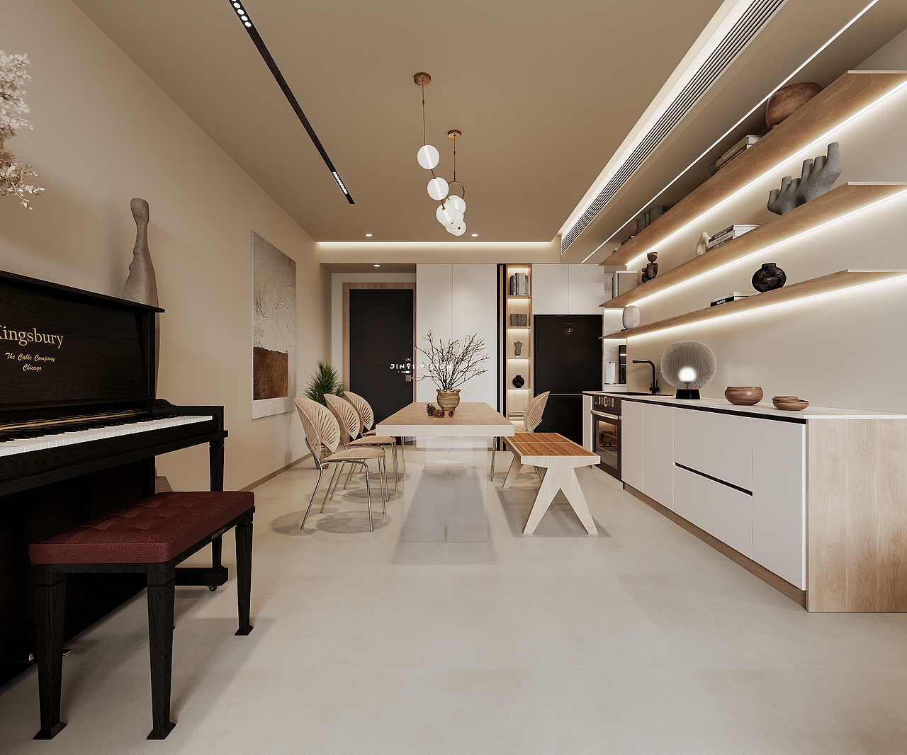 侘寂奶油风效果图