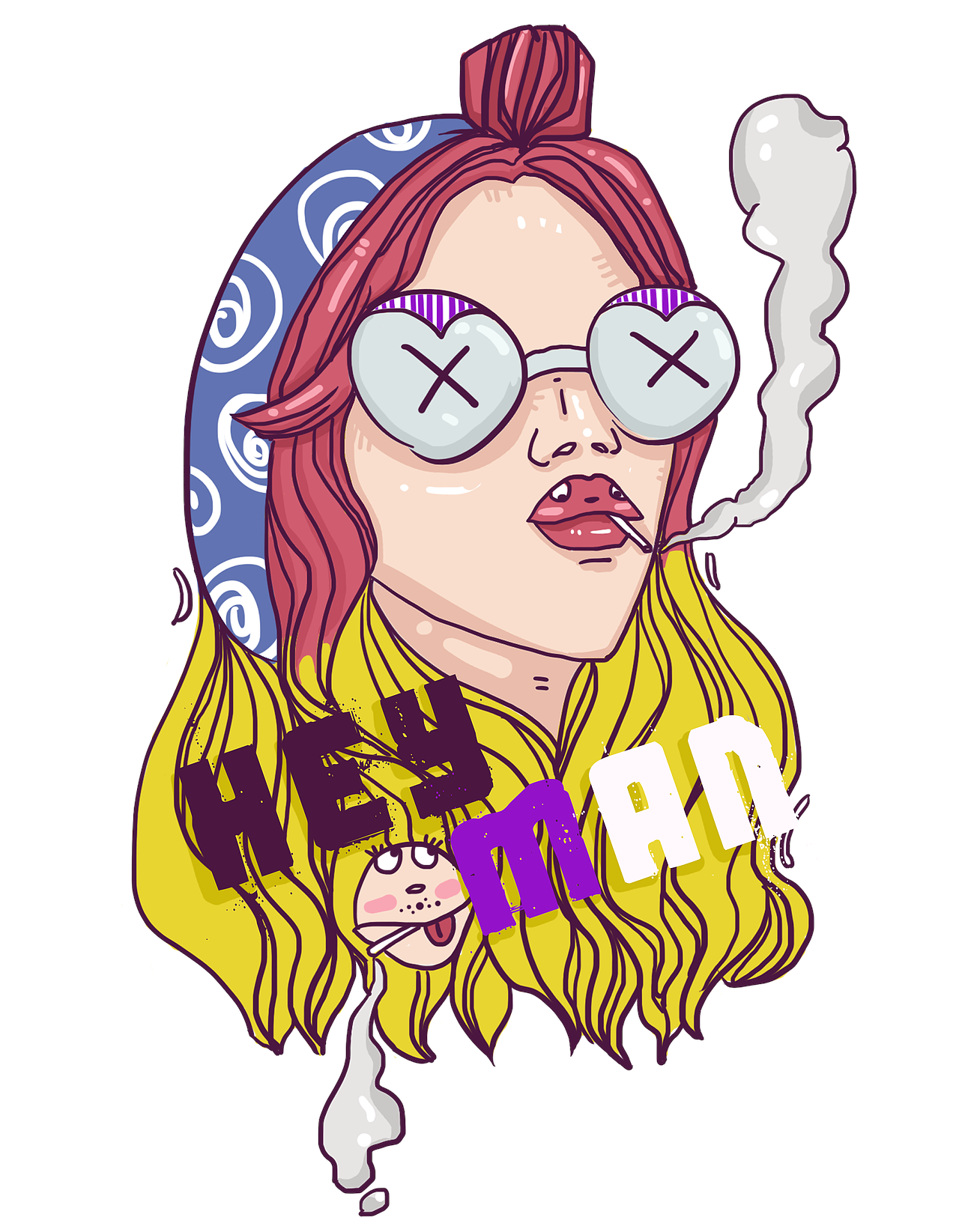 T恤图案&时尚潮流情侣插画