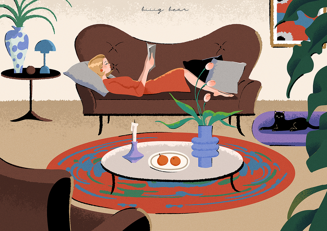 《感谢沙发》
“你的沙发，<br>存储了你的坐姿和思绪，<br>摸摸它，谢谢他吧”