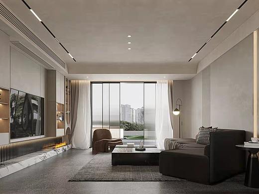 诧寂风客厅（个人主页-ZNTg0NDk2NzY=） - 家装设计 - 站酷设计师室内设计婷婷原创素材 - 站酷ZCOOL