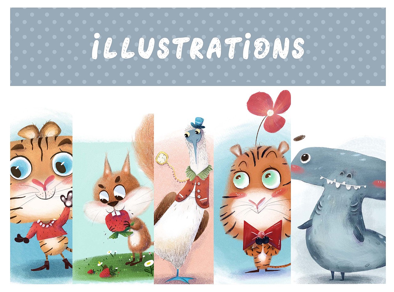 色粉小动物（图ZMjk1MTU3OTg4） - 儿童插画 - 站酷设计师BinliChen原创素材 - 站酷ZCOOL