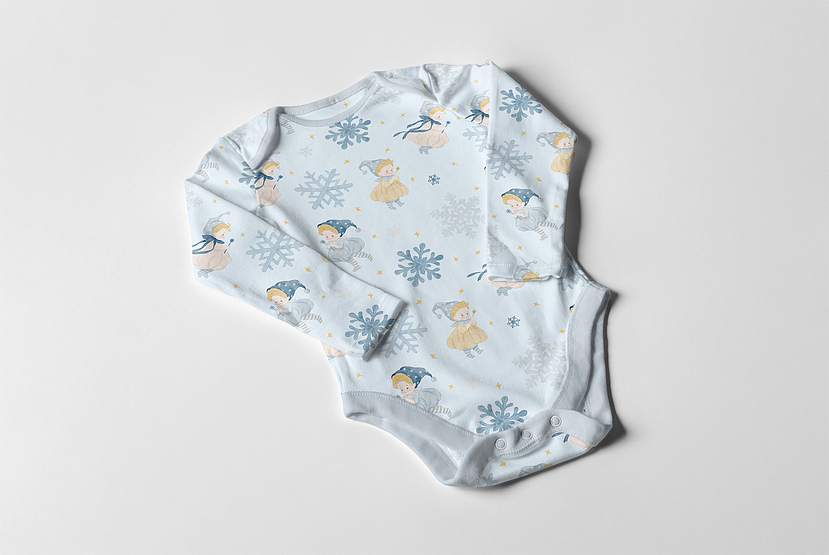 《雪花仙子小温蒂》｜原创印花 四方连续图（图ZMzY3NTYzODQ0） - 图案 - 站酷设计师SuruiZ原创素材 - 站酷ZCOOL