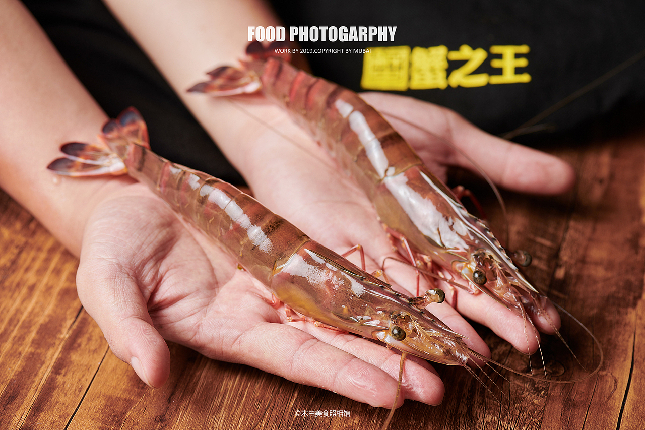 黄油蟹九节虾拍摄(黄油蟹,九节虾,极简,美食摄影)
