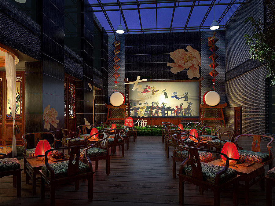 《宽蓉会馆》成都茶楼会馆设计|成都特色茶楼设计|公装（图ZODU0NjUzOTY=） - 家装设计 - 站酷设计师成都茶楼设计l原创素材 - 站酷ZCOOL