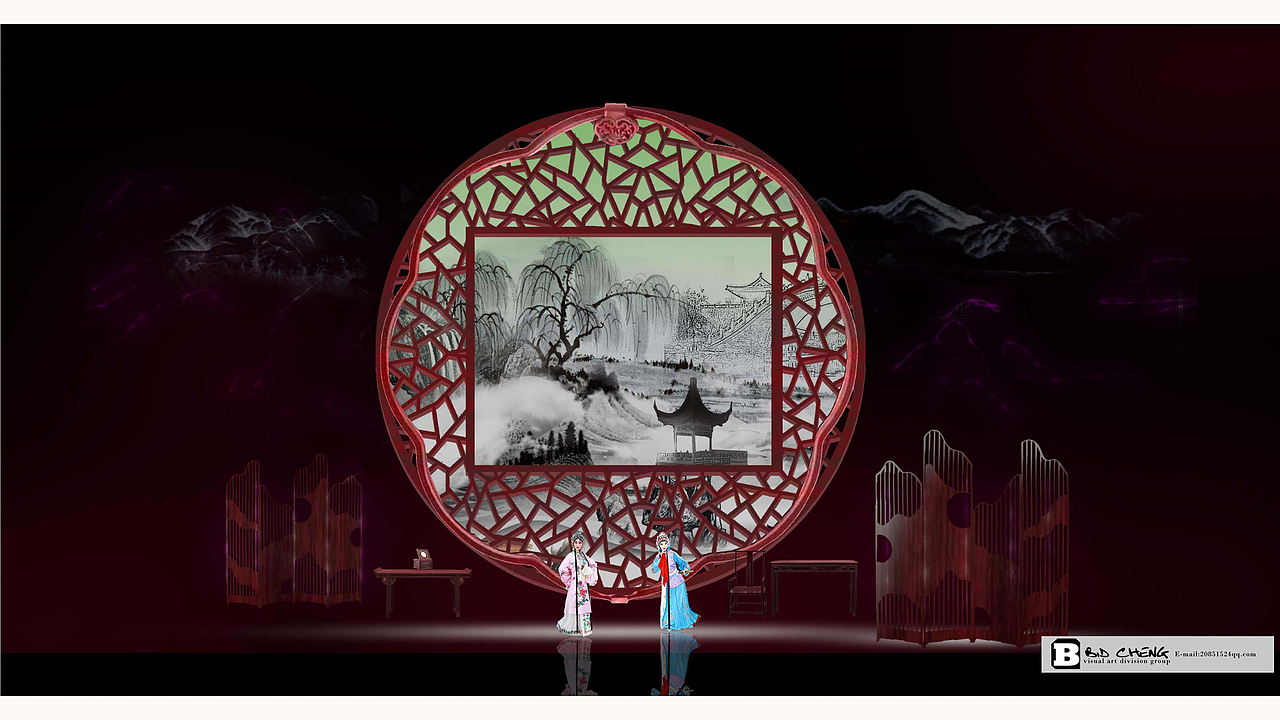 现代多媒体昆曲牡丹亭舞台概念方案设计