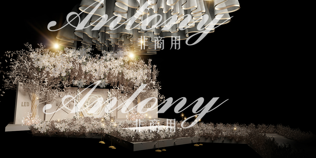 宴会/婚礼3D效果图（图ZMTU2NzYwNTky） - 舞台美术 - 站酷设计师树上探戈原创素材 - 站酷ZCOOL