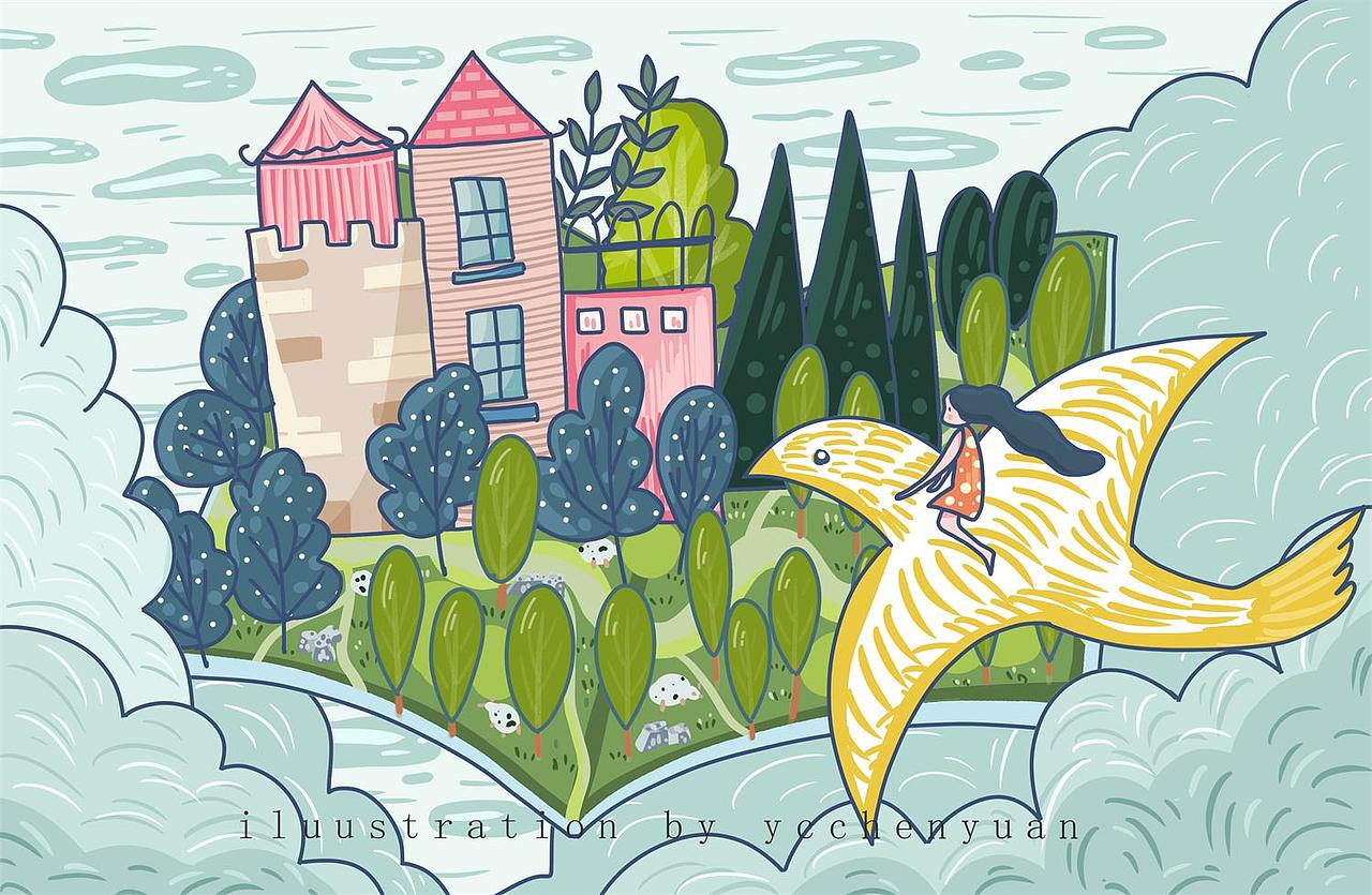 童年幻想系列续（图ZMTY0ODQ3MDQ4） - 创作习作 - 站酷设计师画画的苑子原创素材 - 站酷ZCOOL