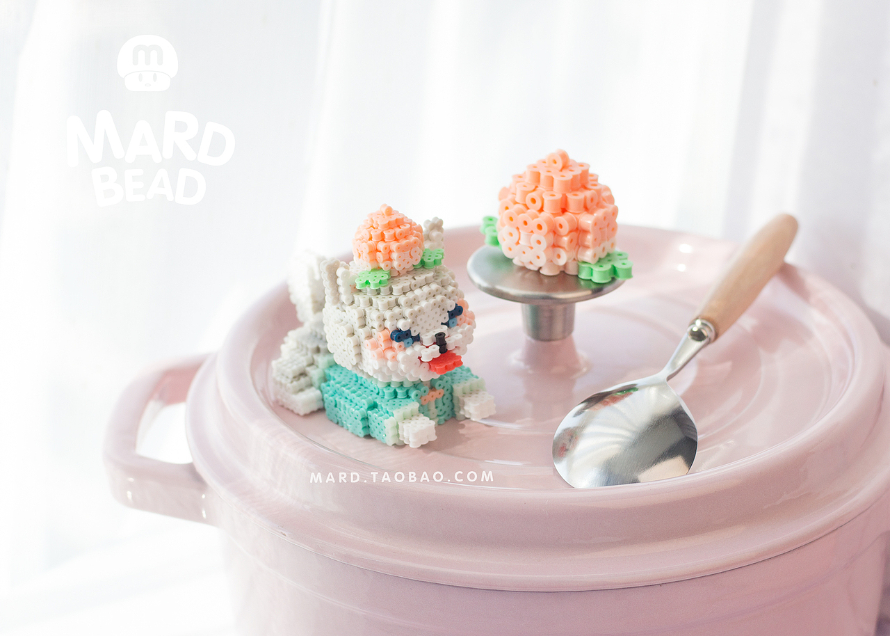 MARD拼豆原创-寿桃哈士奇（图ZMTExNTYyNDEy） - 手办/模玩 - 站酷设计师拼拼豆豆原创素材 - 站酷ZCOOL