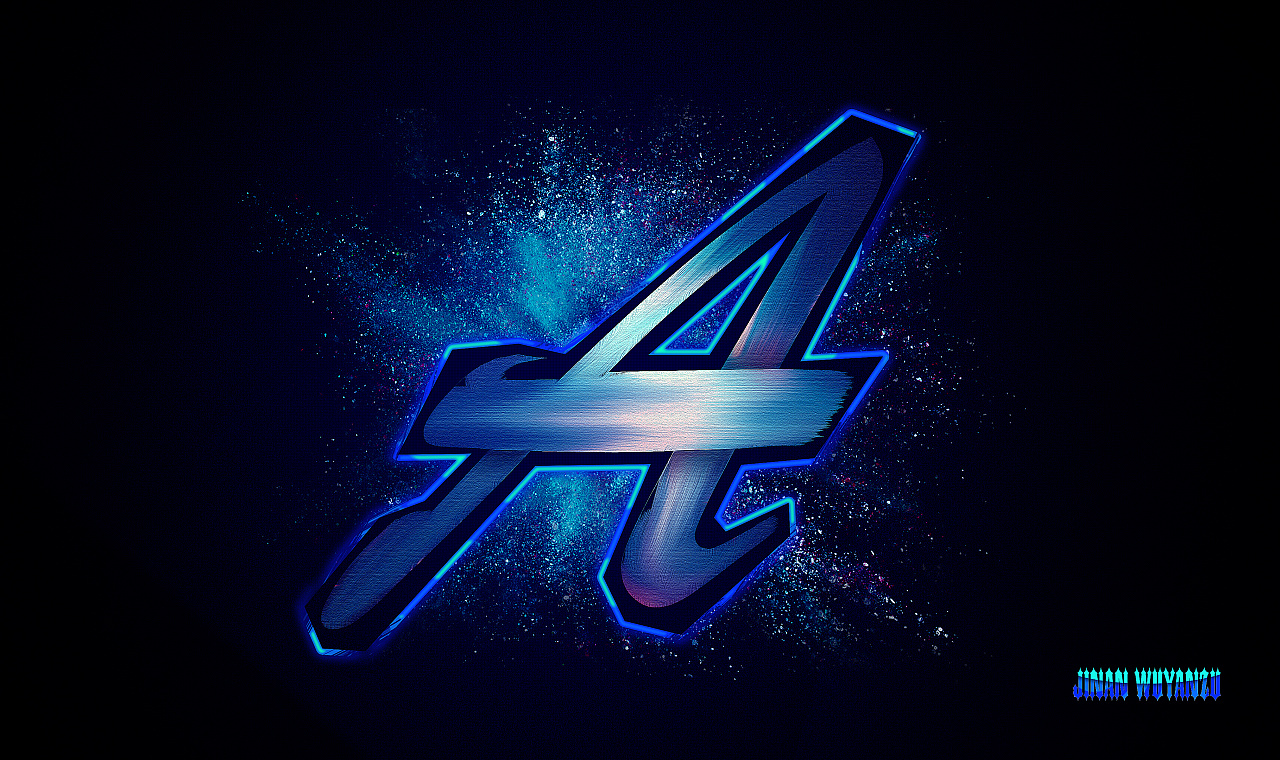 炫彩油漆字体海报