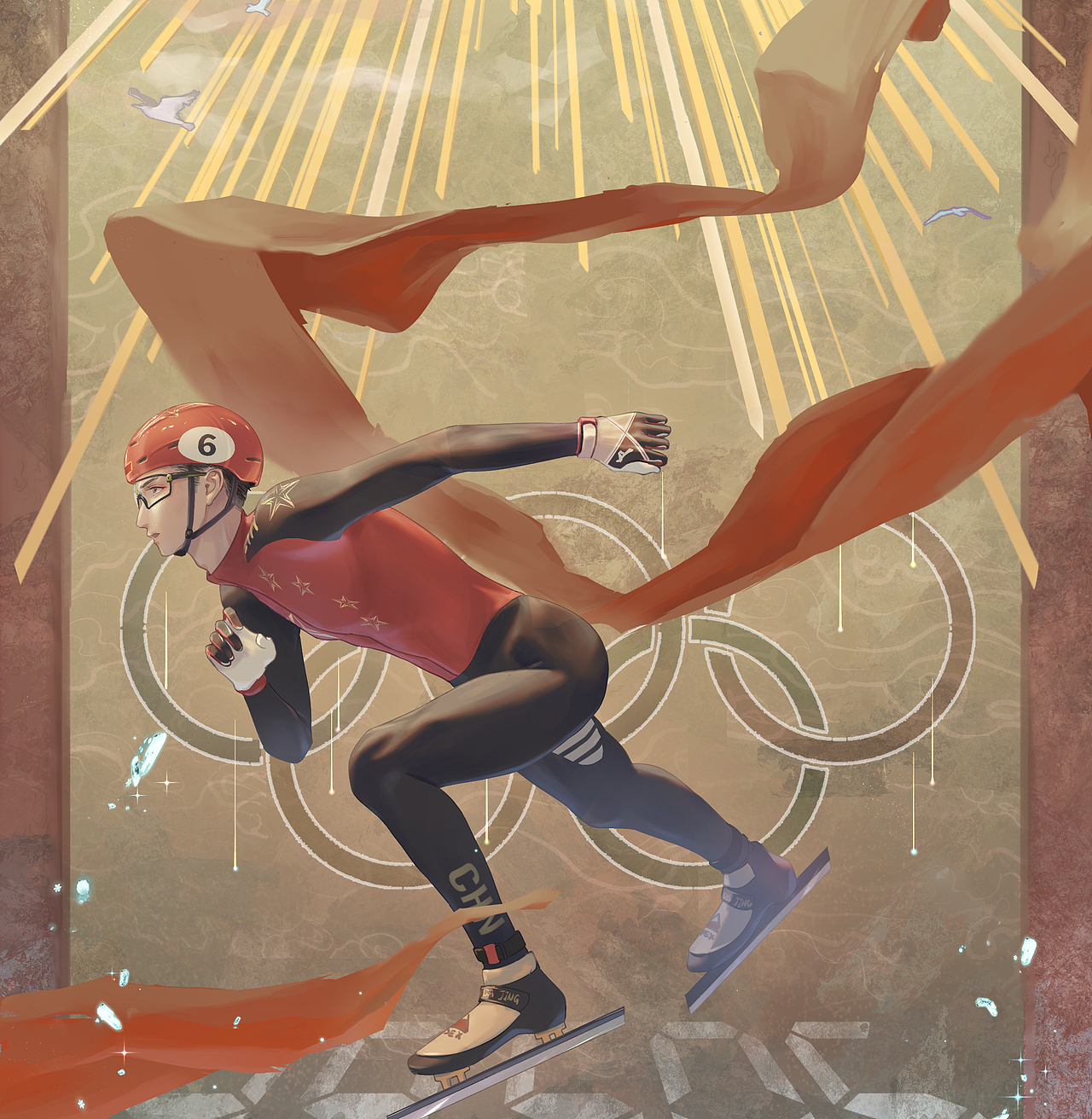 致短道速滑武大靖选手