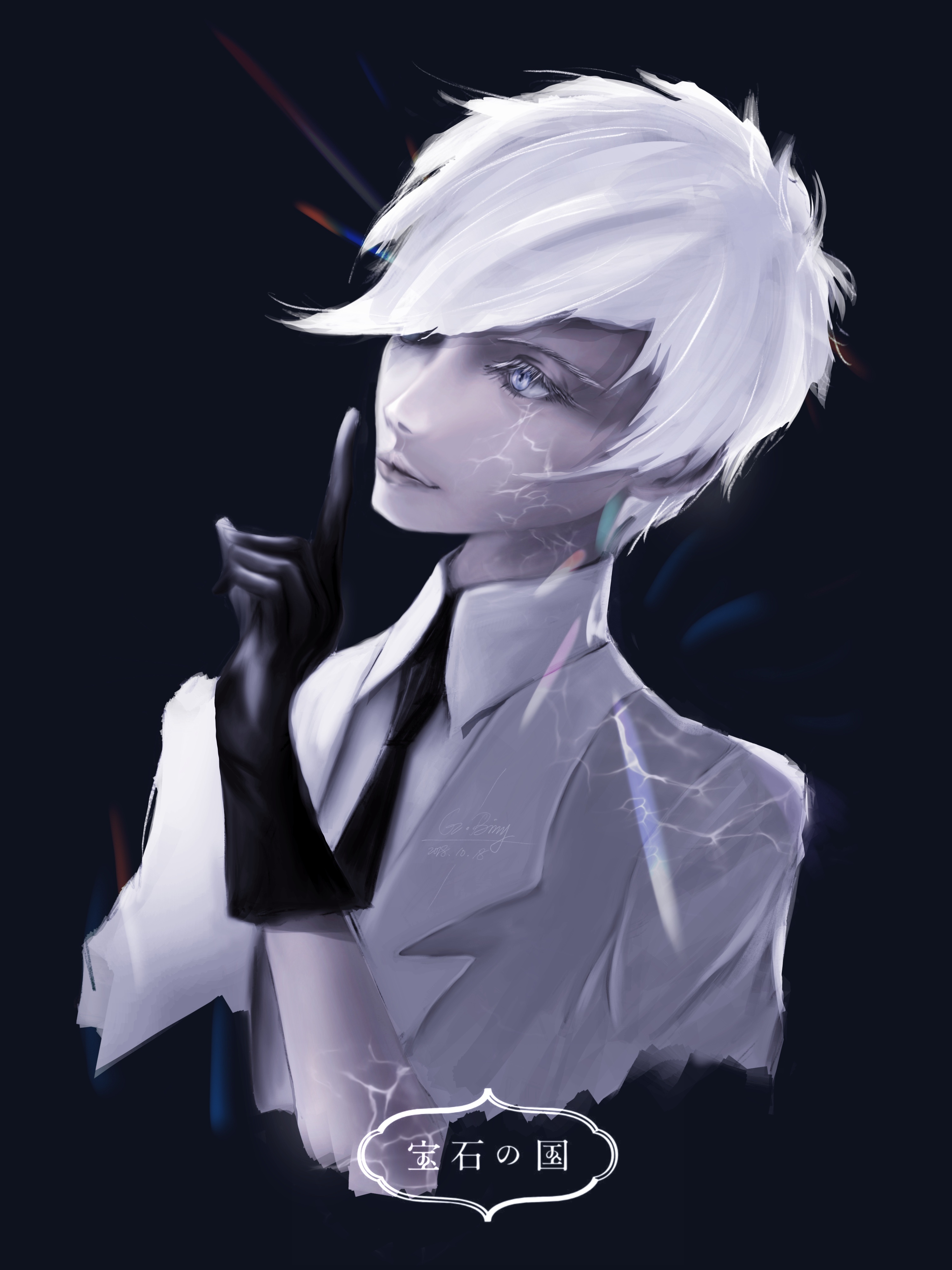 写实厚涂练习2-宝石之国南极石同人