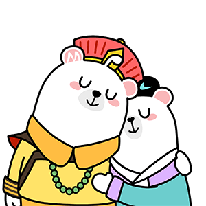 《熊小美一家-穿越宫廷》动态表情（图ZMTU0NjE3NDM2） - 图案 - 站酷设计师谢益达原创素材 - 站酷ZCOOL