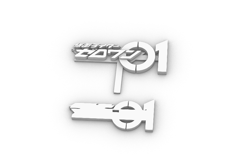 假面骑士01logo立牌3d建模