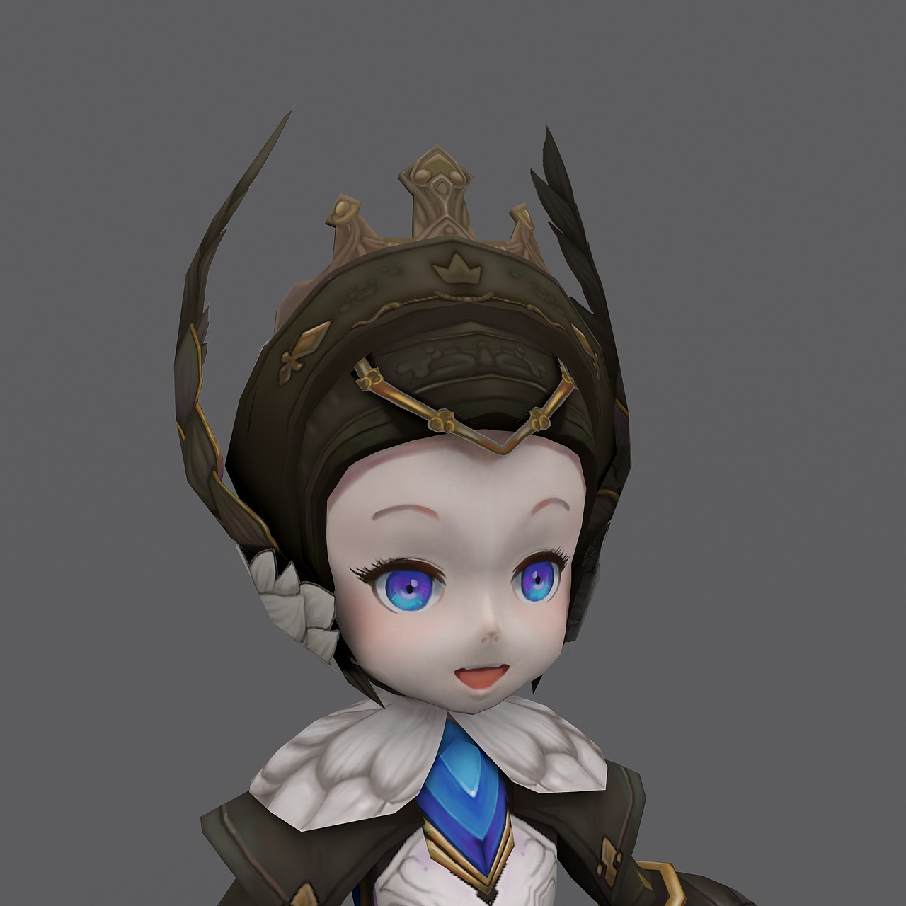 第一个手绘模型作业|三维|人物/生物|无敌土豆 - 临摹作品 - 站酷