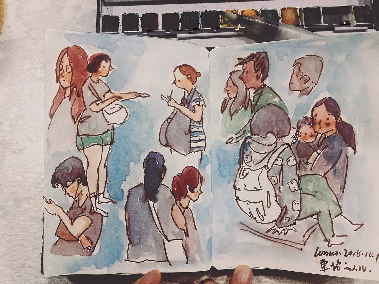 手账速写（图ZMTM3OTUxOTk2） - 创作习作 - 站酷设计师wnuo五弄原创素材 - 站酷ZCOOL